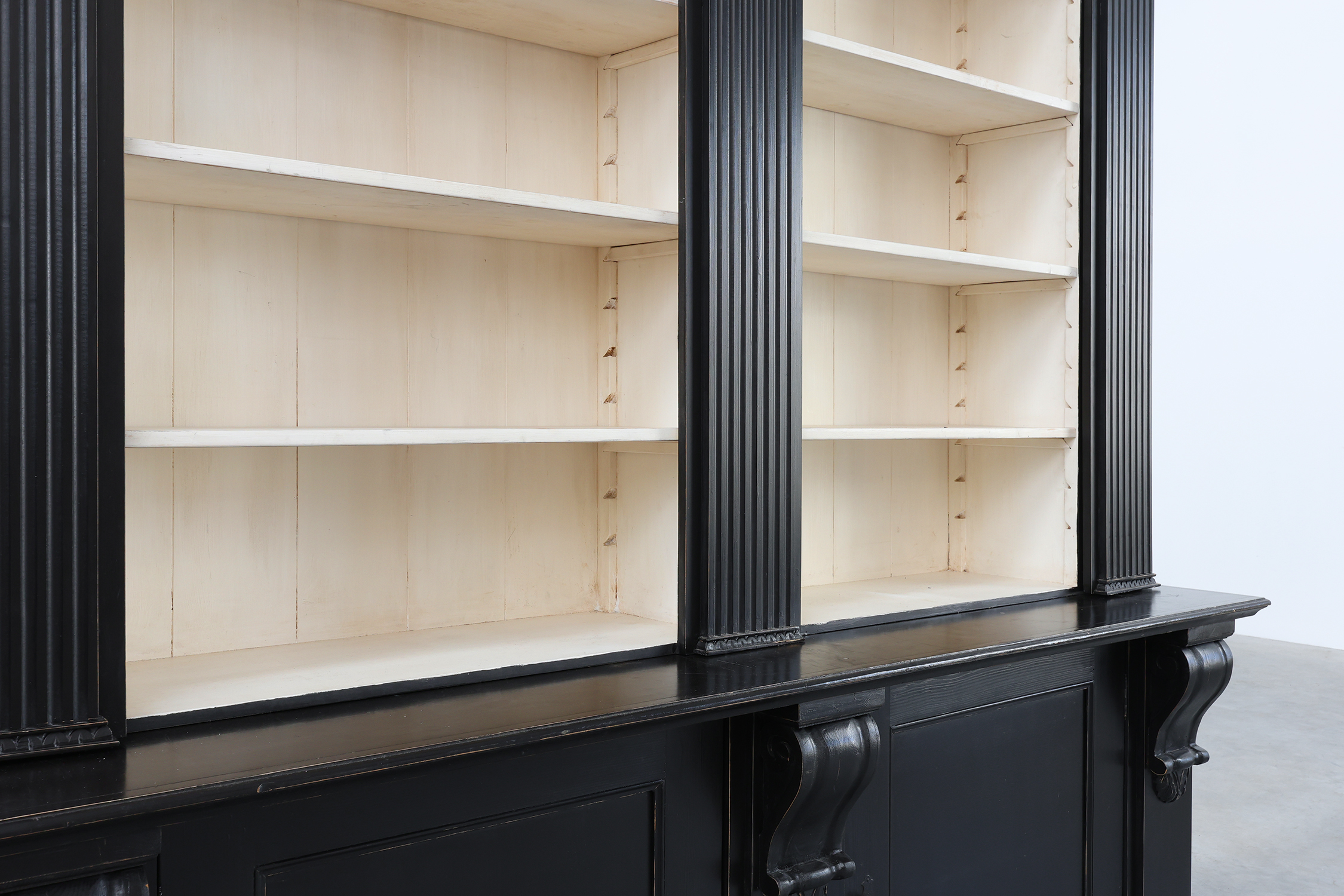 20th Century Black Tall Library Cabinet in MDF, United Kingdom thumbnail